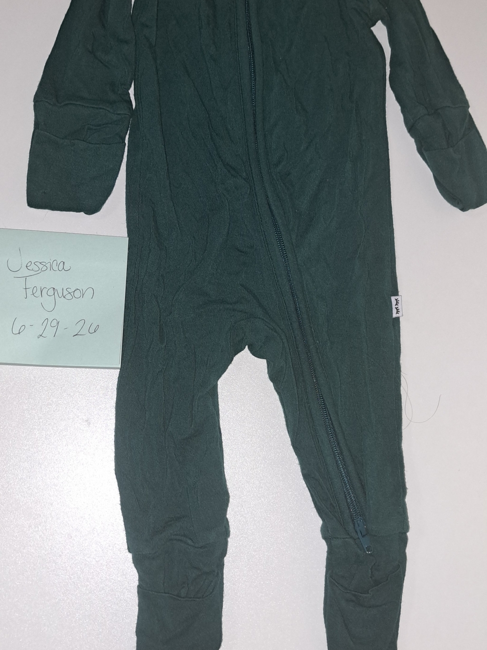 Little Sleepies Dark Green Zippy
